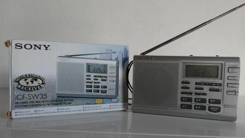 Sony ICF-SW35 pocket wereldontvanger, Audio, Tv en Foto, Radio's, Zo goed als nieuw, Wereldontvanger, Ophalen of Verzenden