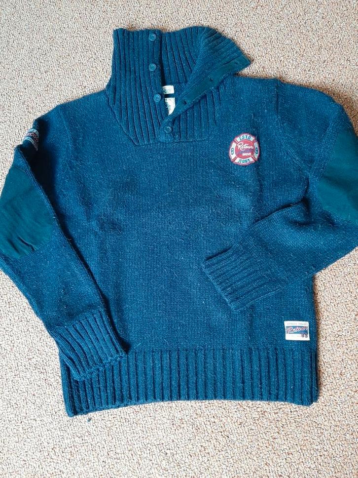 Retour Jeans donkerblauwe jongens trui maat 16 = 176, Kinderen en Baby's, Kinderkleding | Maat 176, Zo goed als nieuw, Jongen