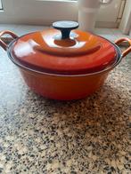 Le creuset, Huis en Inrichting, Keuken | Potten en Pannen, Ophalen of Verzenden, Gebruikt, Gietijzer, Koekenpan of Braadpan
