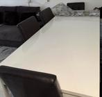 Witte Eettafel - Stijlvol en Modern, Huis en Inrichting, Tafels | Eettafels, Ophalen, Overige materialen, 50 tot 100 cm, Zo goed als nieuw