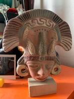 Terracotta masker lamp Mexico, Antiek en Kunst, Antiek | Keramiek en Aardewerk, Ophalen of Verzenden