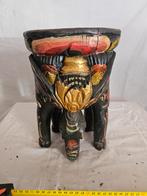 Houten olifanten kruk, Gebruikt, Zwart, Ophalen of Verzenden, Oosters
