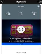 1x K3 Reüni ticket, Eén persoon, Overige soorten, Overige typen