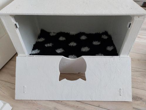 Houten werpkist wit, Dieren en Toebehoren, Kattenmanden, Zo goed als nieuw, Ophalen