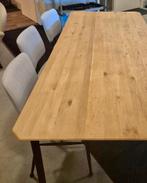 Eikenhouten eettafel met 6 stoelen, Huis en Inrichting, Tafels | Eettafels, Ophalen, Gebruikt, 100 tot 150 cm, Eikenhout