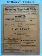 Bromley - Vlissingen 1947, Ophalen of Verzenden, Gebruikt, Overige binnenlandse clubs