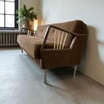 Vintage bruine clic clac slaapbank / zetel / sofa, Eén stripboek, Ophalen, Gelezen
