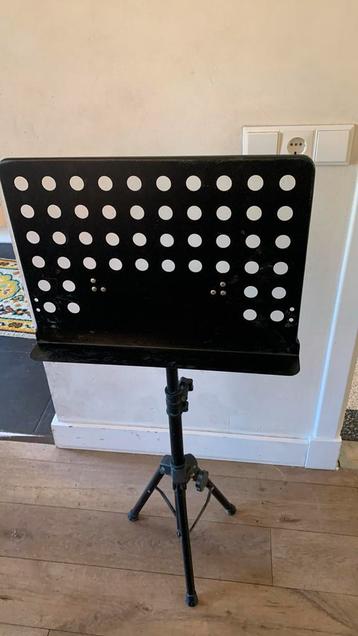  2x Muziek standaard zwart beschikbaar voor biedingen