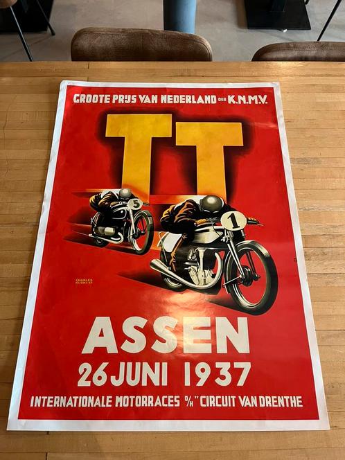 poster TT Assen 1937, Verzamelen, Posters, Zo goed als nieuw, Ophalen of Verzenden