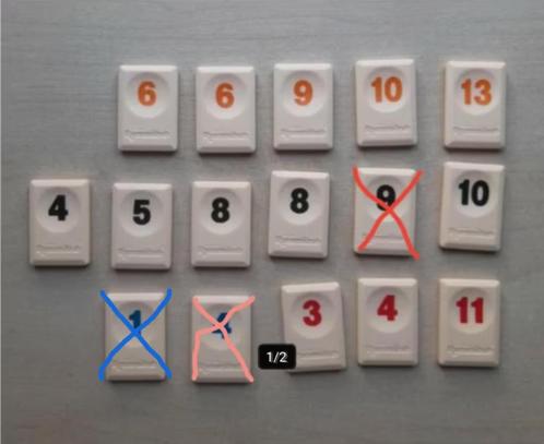 Rummikub Original steentjes los te koop (spel incompleet), Hobby en Vrije tijd, Gezelschapsspellen | Bordspellen, Zo goed als nieuw