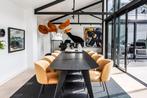 Elegante zwarte eettafel, Huis en Inrichting, Tafels | Eettafels, Ophalen, Eikenhout, 200 cm of meer, 50 tot 100 cm