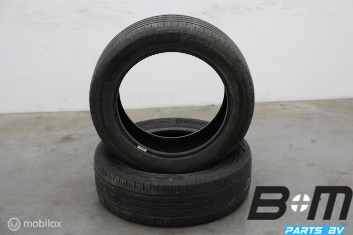 2 x 2155518 95T Continental EcoContact 6 met 4.5mm 215 55 18, Auto-onderdelen, Banden en Velgen, Band(en), Gebruikt