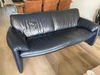 leren bank, Huis en Inrichting, Banken | Bankstellen, Ophalen, Gebruikt, 150 tot 200 cm, Rechte bank