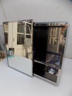 Medicijnkastje kast chroom met spiegel schuifdeurmechanisme, Ophalen of Verzenden