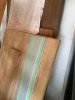 5 eiken tafelbladen massief + massieve eiken parket planken, Ophalen