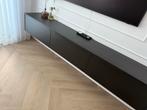 Zwevend TV Meubel Zwart Mat - 3 Kleppen, Huis en Inrichting, Kasten | Televisiemeubels, Ophalen, Kunststof, 150 tot 200 cm, Zo goed als nieuw
