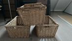 3 grote rotan manden, Huis en Inrichting, Woonaccessoires | Schalen en Manden, Ophalen, Gebruikt, Mand, Riet