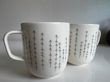 2 Iittala Sarjaton METSÄ Fins Patroon Beker Mok Musuta beschikbaar voor biedingen
