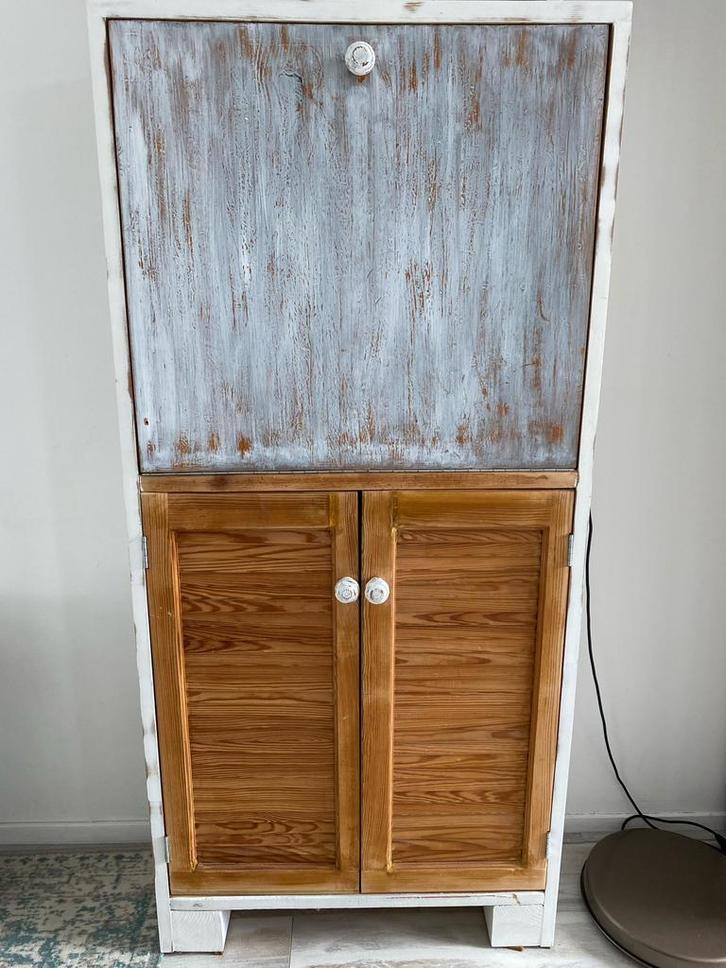 Computer kast - massief hout, Huis en Inrichting, Kasten | Computermeubels, Zo goed als nieuw, 120 tot 170 cm, Minder dan 70 cm