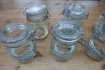 6 weckpotten van 1 liter/ als nieuw, Huis en Inrichting, Keuken | Potten en Pannen, Ophalen of Verzenden, Zo goed als nieuw, Glas