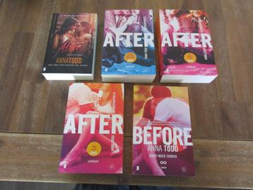 5x Anna Todd after serie deel 1 t/m 5 (dus met before) samen beschikbaar voor biedingen