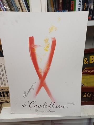 Champagne de Castellane reclame affiche beschikbaar voor biedingen