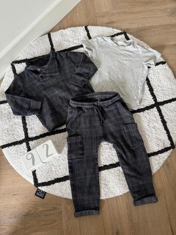 Heel goed 3x grijs zwart Prenatal broek trui shirt H&M 86 92 beschikbaar voor biedingen
