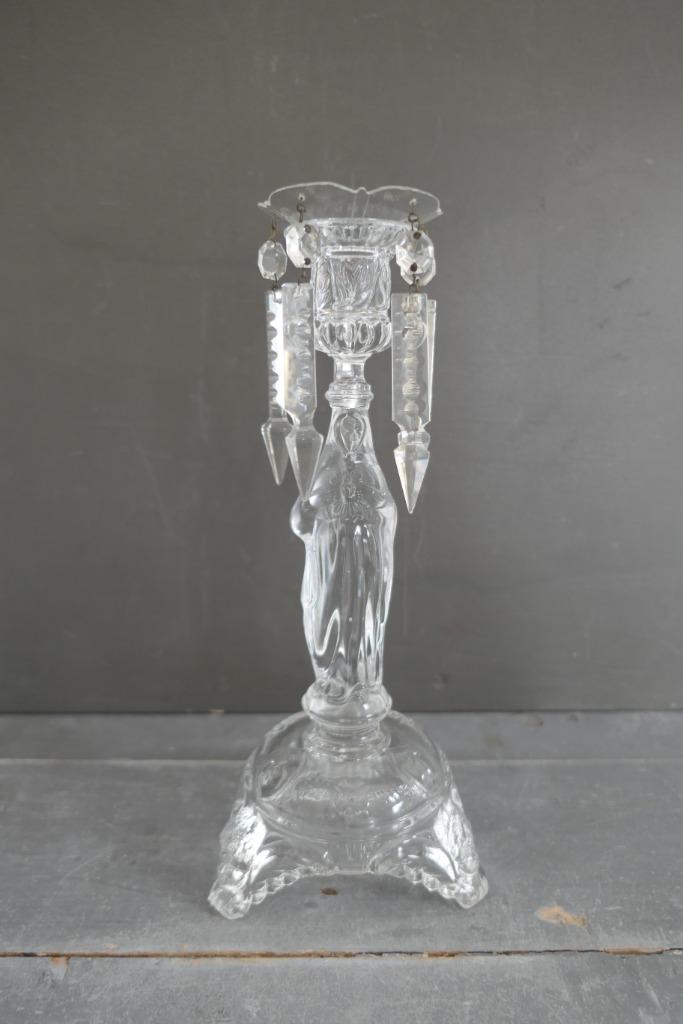 Art Deco kandelaar Val Saint Lambert vrouw met heilig hart, Antiek en Kunst, Verzenden