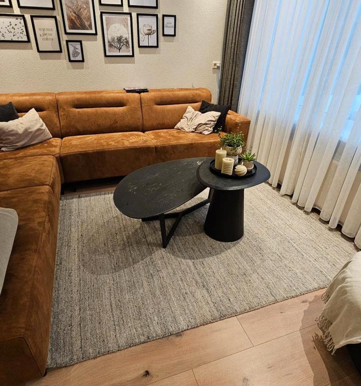 Berber vloerkleed Volero Aicha grijs + onderkleed, Huis en Inrichting, Stoffering | Tapijten en Kleden, Zo goed als nieuw, 150 tot 200 cm