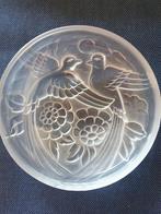 persglas lovebirds Zinnia dekseldoosje poederdoos coupes, Antiek en Kunst, Antiek | Glas en Kristal, Ophalen of Verzenden