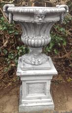 Hele mooie grote set pot en sokkel venezia beton., Ophalen, Rond, Nieuw, Tuin
