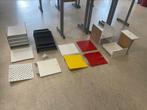 Ikea Kallax onderdelen inzit deurtjes rood geel pegboard, Huis en Inrichting, Kasten | Boekenkasten, Minder dan 100 cm, 25 tot 50 cm