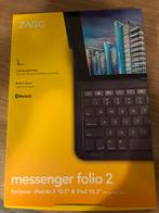 (Nieuw in doos) ZAGG Messenger Folio 2 iPad Toetsenbord Case, Gebruikt, Multimediatoetsen, Ophalen of Verzenden, Draadloos