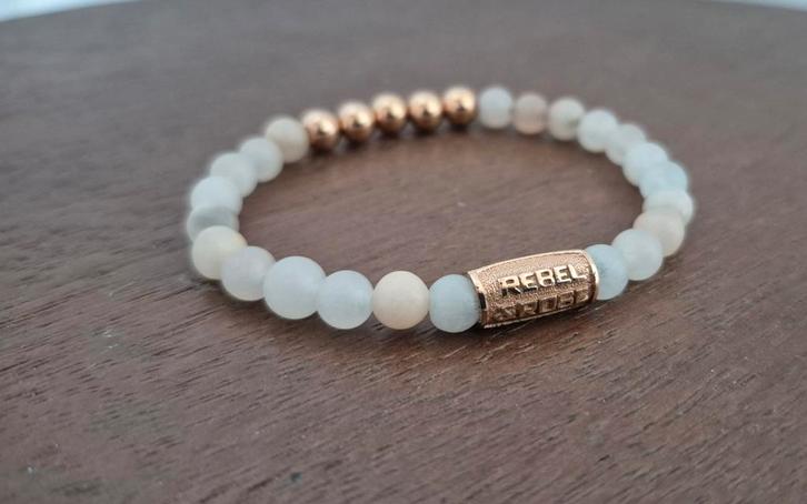 Witte Rebel en Rose armband S dames vrouwen and &, Sieraden, Tassen en Uiterlijk, Armbanden, Zo goed als nieuw, Ophalen of Verzenden