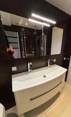 Compleet badkamermeubel incl spiegelkast en kranen, Ophalen, Spiegelkast, 50 tot 100 cm, Minder dan 100 cm