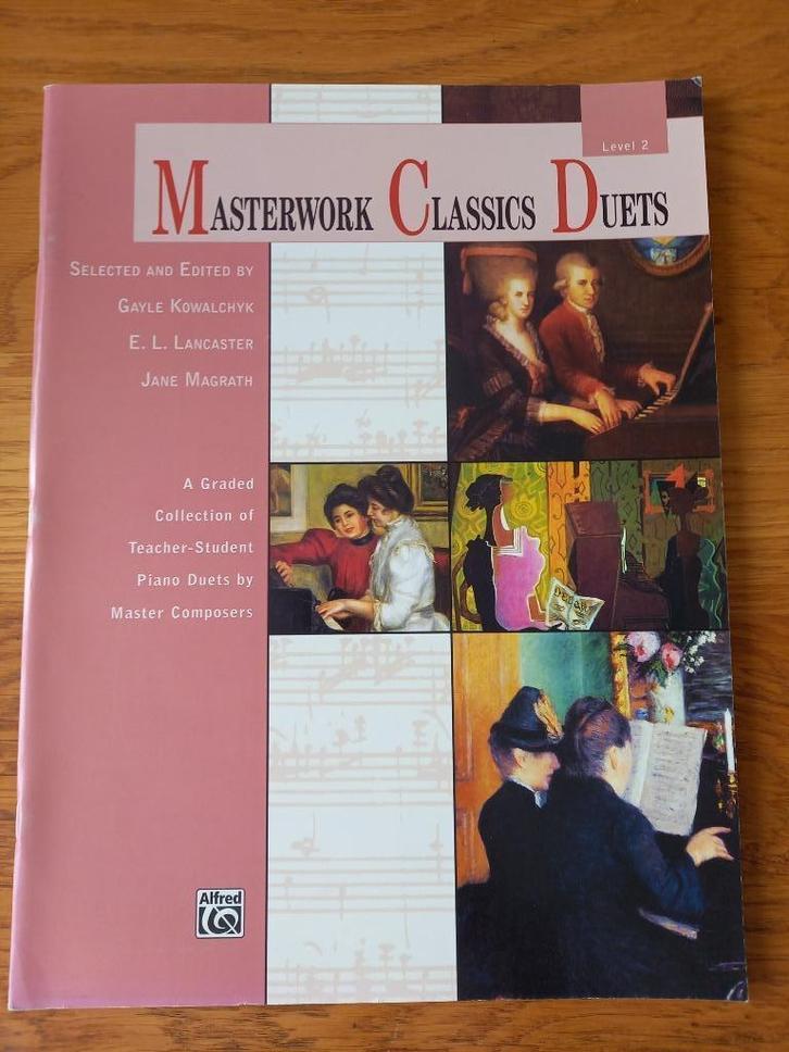 Masterwork Classics Duets - deel 2, Muziek en Instrumenten, Bladmuziek, Zo goed als nieuw, Les of Cursus, Klassiek, Piano, Ophalen of Verzenden
