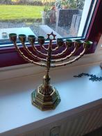 Antieke Menora Kandelaar, Antiek en Kunst, Antiek | Kandelaars, Ophalen of Verzenden, Koper of Brons