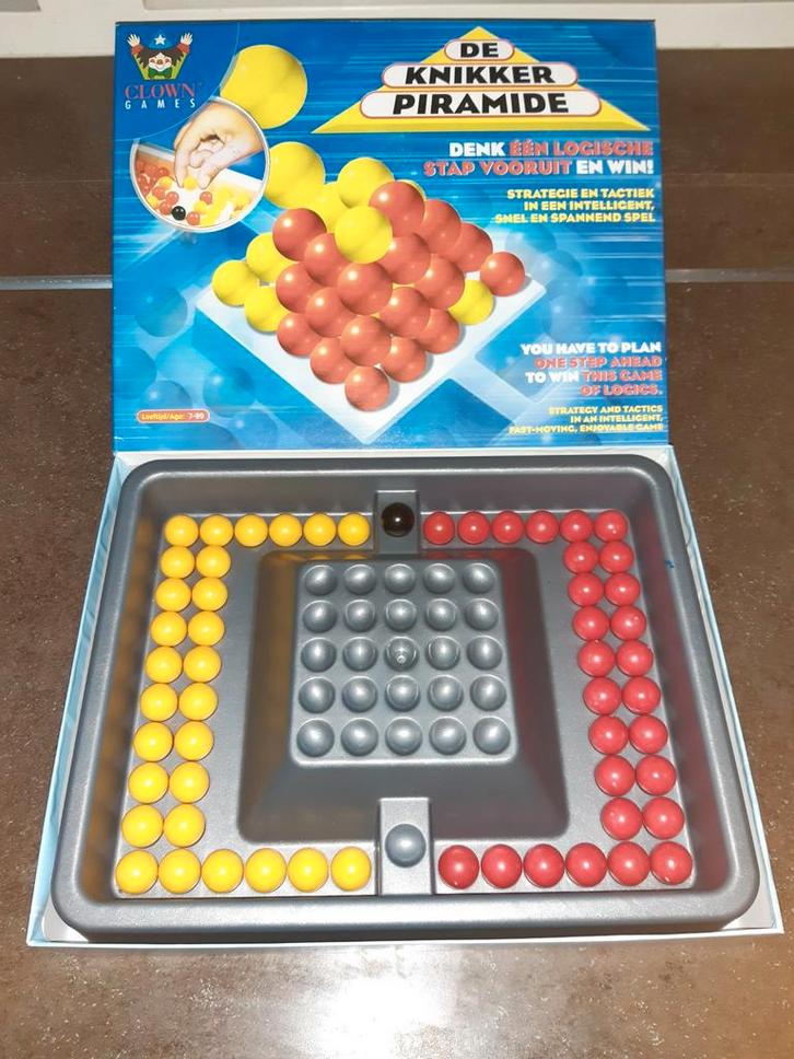 De knikker piramide nieuwstaat, Hobby en Vrije tijd, Gezelschapsspellen | Bordspellen, Zo goed als nieuw, Ophalen of Verzenden