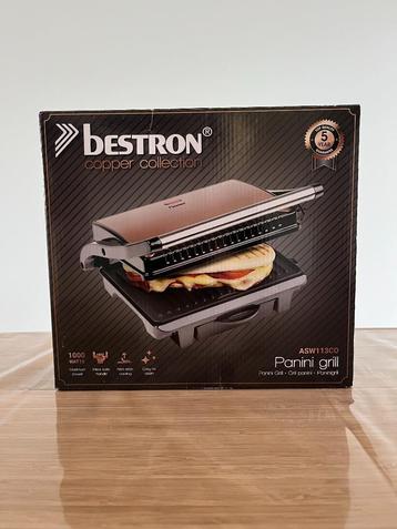 Nieuw! Bestron Contactgrill / Paninimaker – 1000W – Koper beschikbaar voor biedingen