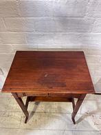 Antiek Mahonie Tafeltje met Lade, Ophalen of Verzenden