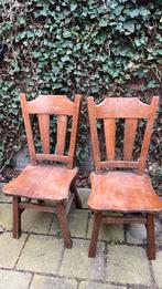 6 eiken houten antieke stoelen in goede staat. H:100B45cm, Antiek en Kunst, Antiek | Meubels | Stoelen en Banken, Ophalen of Verzenden