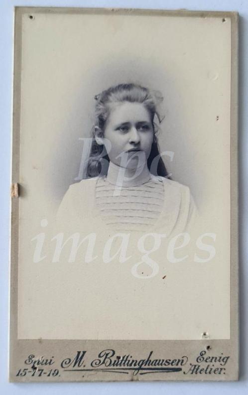 cdv tienermeisje Amsterdam 1890's, Verzamelen, Foto's en Prenten, Gebruikt, Foto, Overige onderwerpen, Voor 1940, Verzenden