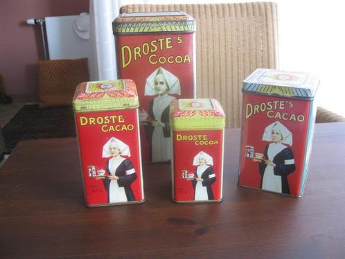 4 verschillende Droste blikken., Verzamelen, Blikken, Gebruikt, Overige, Droste, Ophalen of Verzenden