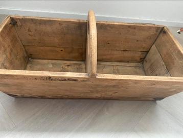 Oude houten bak 2 vaks / gruttersbak beschikbaar voor biedingen