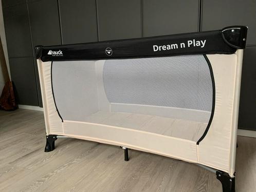 Beige Hauck Dream N Play Plus Reisbed / ledikant, Kinderen en Baby's, Babywiegjes en Ledikanten, Zo goed als nieuw, Reisbedje