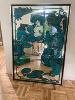 Jugendstil vrouw decoratieve spiegel - gaaf!, Ophalen of Verzenden