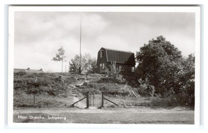 Schipborg, (bij Zuidlaren) Mooi Drenthe, Verzamelen, Ansichtkaarten | Nederland, Gelopen, Drenthe, 1940 tot 1960, Verzenden