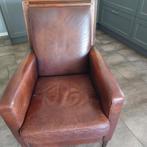 Schapenleer stoel, Huis en Inrichting, Fauteuils, Ophalen, Gebruikt, Minder dan 75 cm, Leer