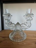 Twee glazen kandelaars, Ophalen of Verzenden, Glas