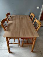 Eetkamertafel + 4 stoelen, Ophalen, Gebruikt, 4 tot 6 stoelen